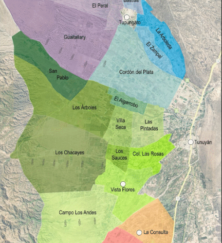 Producción agropecuaria en el Valle de Uco