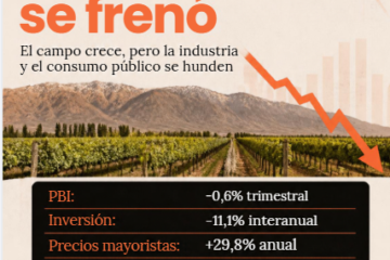 Se cayó la economía en el segundo trimestre: el campo crece, la industria y el consumo público se hunden